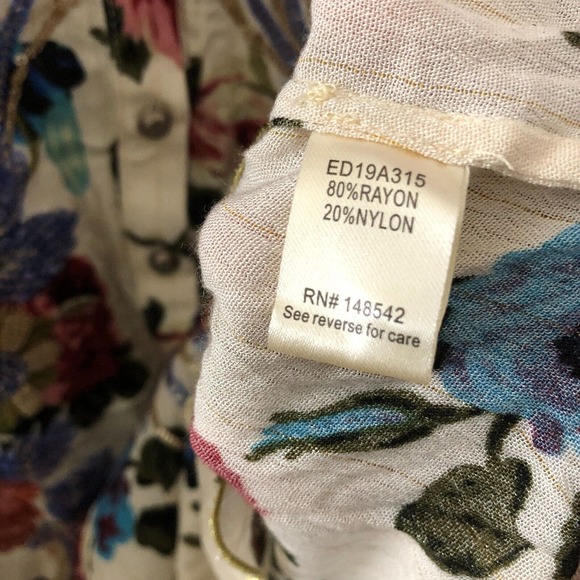 Aratta Silent Journey Anthropologie Embroidered Floral Blouse - Picture 7 of 16